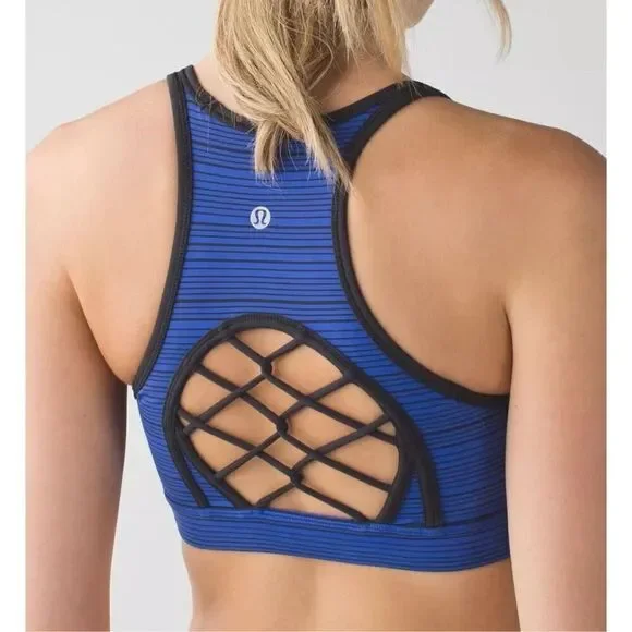 Lululemon Sweaty Or Not Bra  KLUP/BLK size 10 - Picture 6 of 7